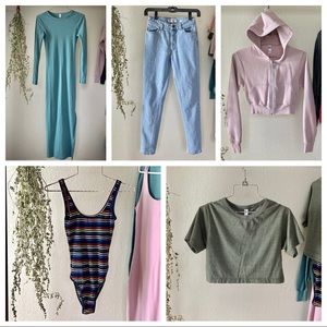 Bundle! 12 item American Apparel Crop Tops Dresses
